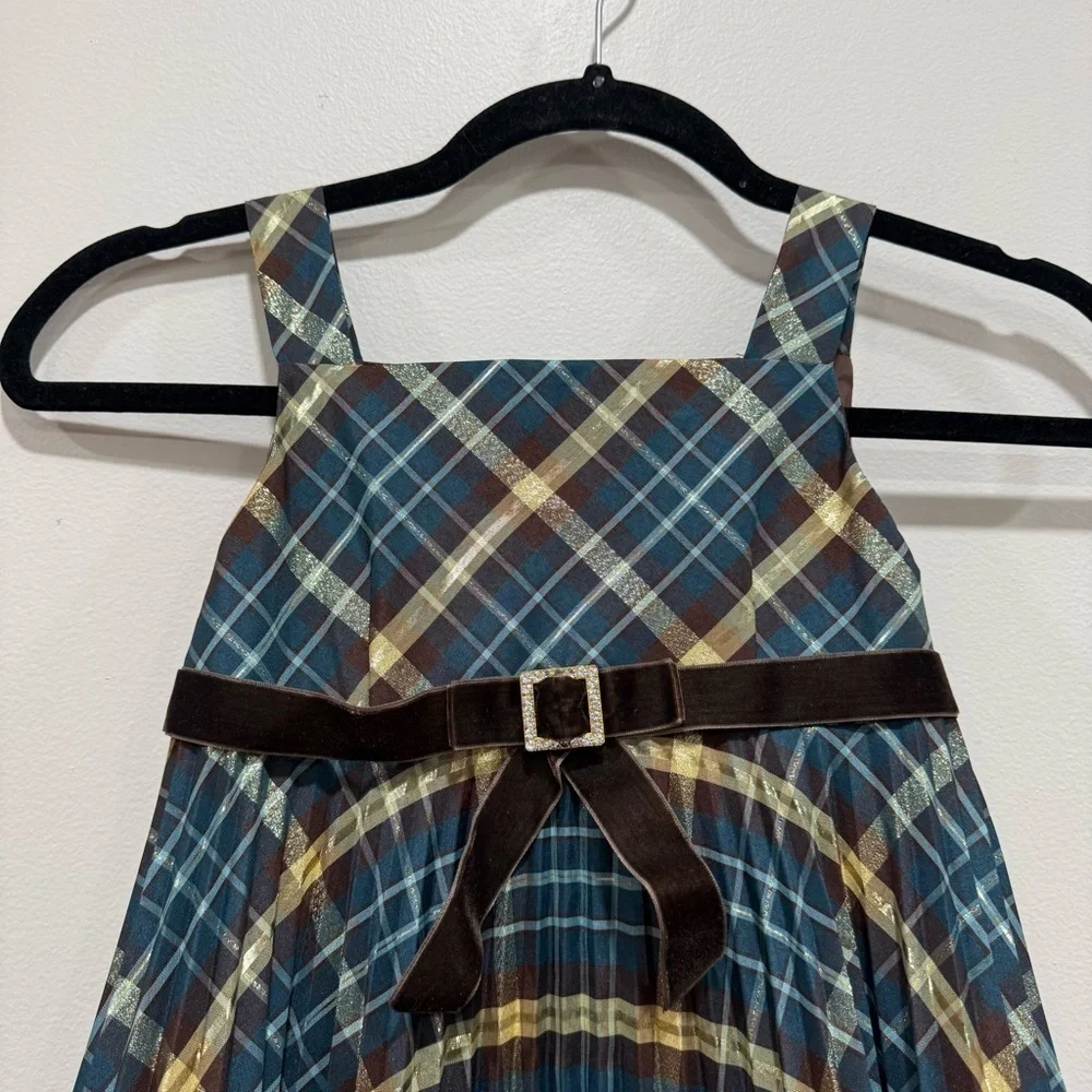 Bonnie Jean Girls Plaid Holiday Dress – Size 6